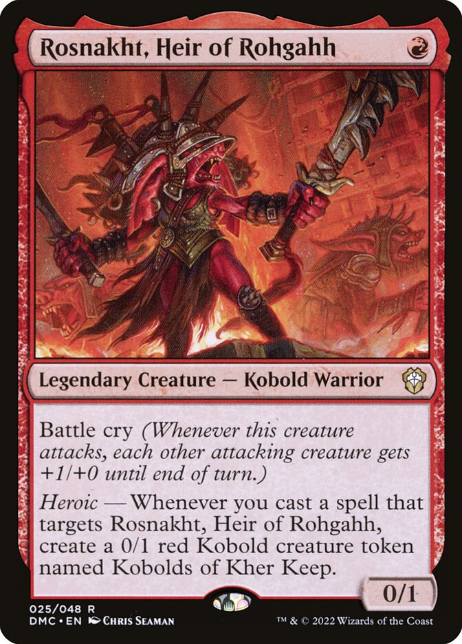 Rosnakht, Heir of Rohgahh [Dominaria United Commander] (25)