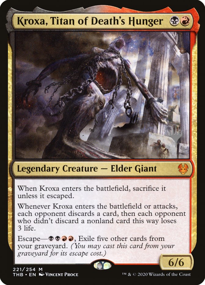 Kroxa, Titan of Death's Hunger [Theros Beyond Death Promos] (221p)