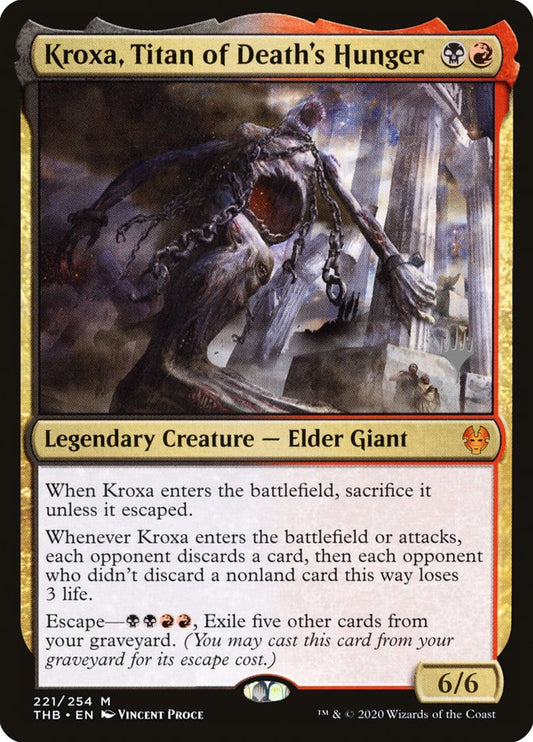 Kroxa, Titan of Death's Hunger [Theros Beyond Death Promos] (221p)