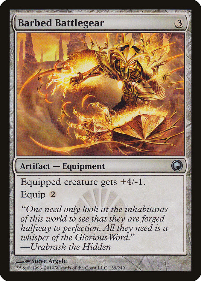 Barbed Battlegear [Scars of Mirrodin] (139)