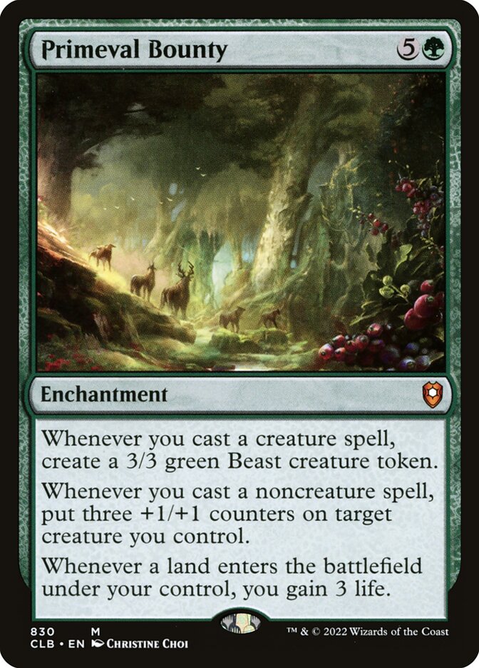Primeval Bounty [Commander Legends: Battle for Baldur's Gate] (830)