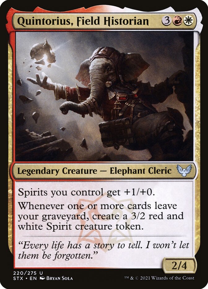 Quintorius, Field Historian [Strixhaven: School of Mages] (220)