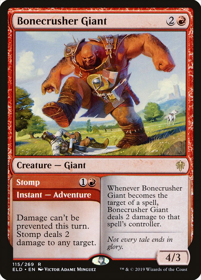 Bonecrusher Giant // Stomp [Throne of Eldraine] (115)
