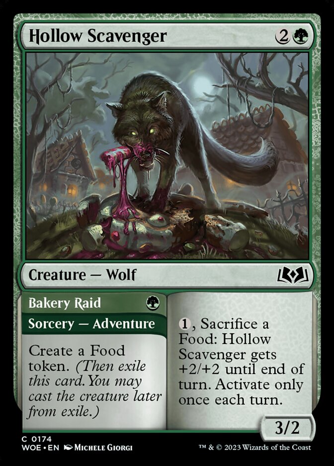 Hollow Scavenger // Bakery Raid [Wilds of Eldraine] (174)
