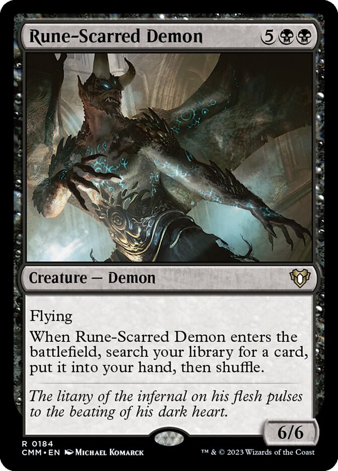 Rune-Scarred Demon [Commander Masters] (184)