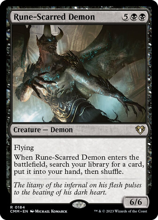Rune-Scarred Demon [Commander Masters] (184)