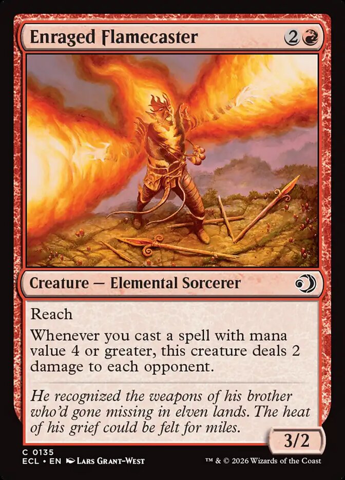 Enraged Flamecaster [Lorwyn Eclipsed] (135)