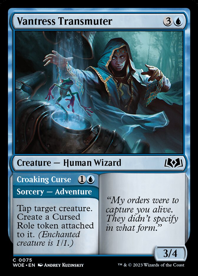 Vantress Transmuter // Croaking Curse [Wilds of Eldraine] (75)