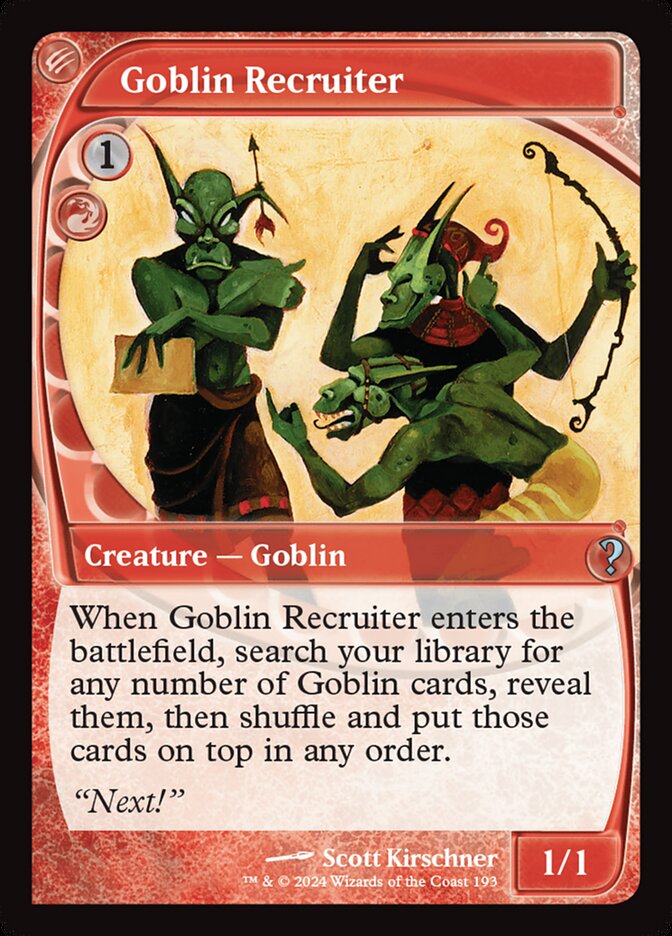 Goblin Recruiter [Mystery Booster 2] (193)