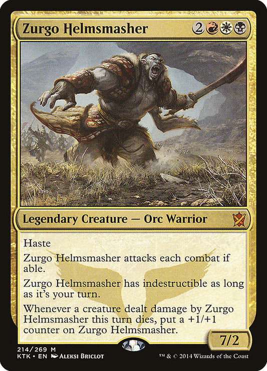 Zurgo Helmsmasher [Khans of Tarkir] (214)