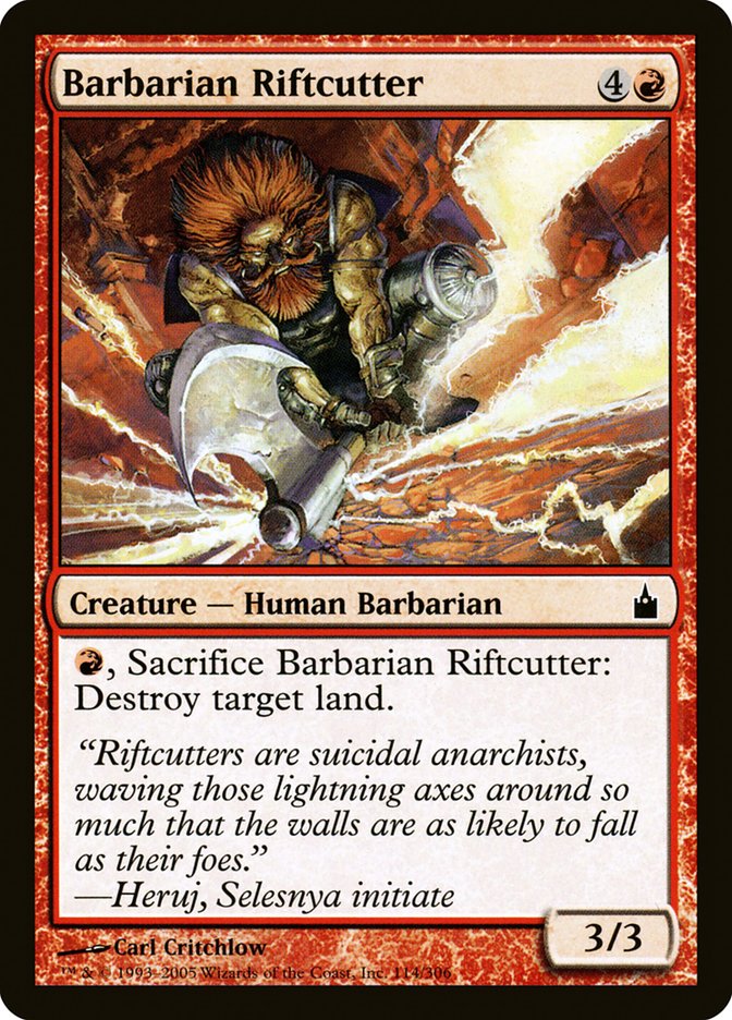 Barbarian Riftcutter [Ravnica: City of Guilds] (114)