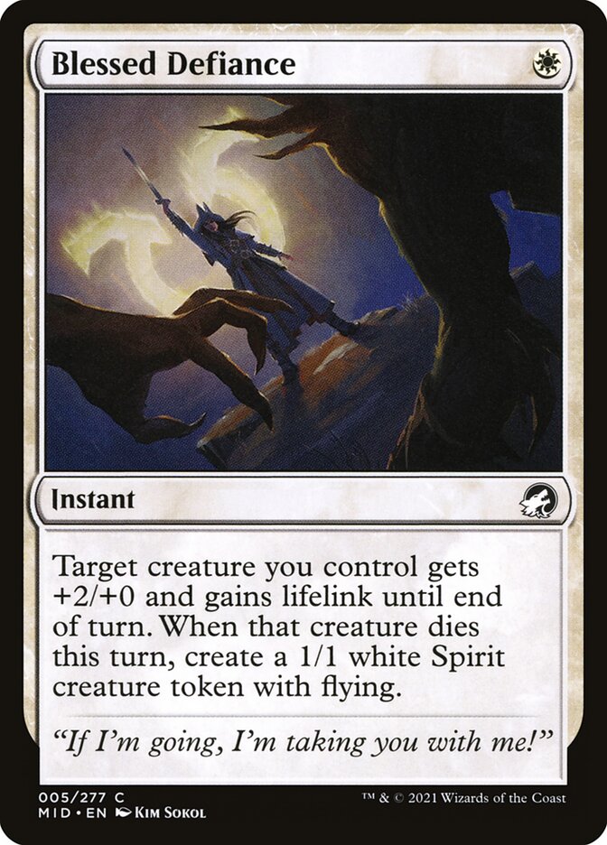 Blessed Defiance [Innistrad: Midnight Hunt] (5)