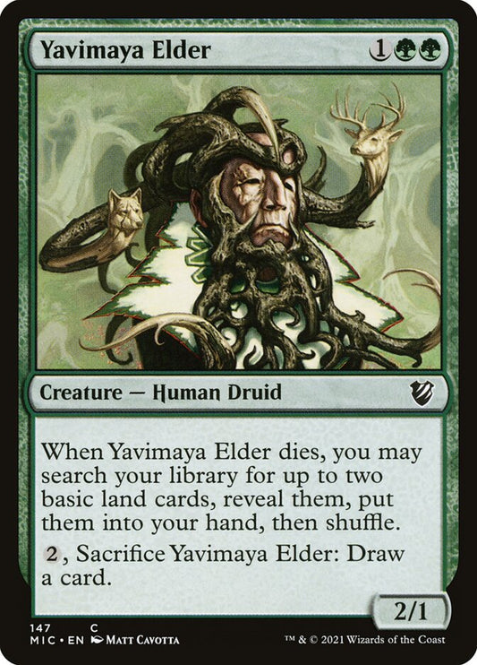 Yavimaya Elder [Midnight Hunt Commander] (147)