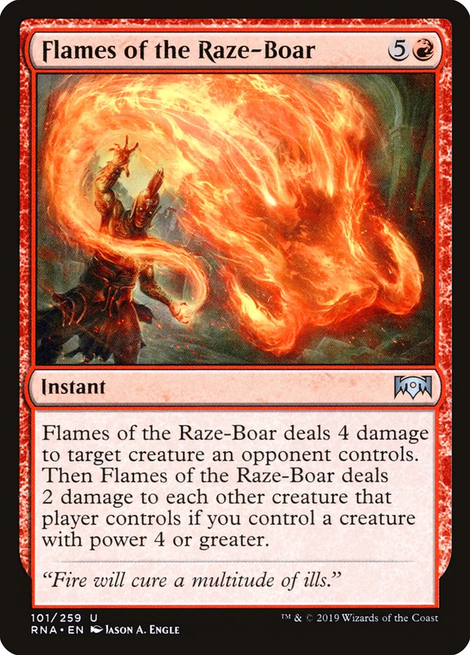 Flames of the Raze-Boar [Ravnica Allegiance] (101)