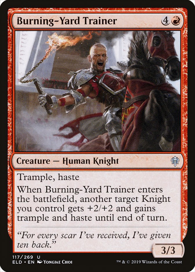 Burning-Yard Trainer [Throne of Eldraine] (117)