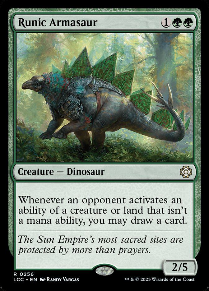 Runic Armasaur [The Lost Caverns of Ixalan Commander] (256)