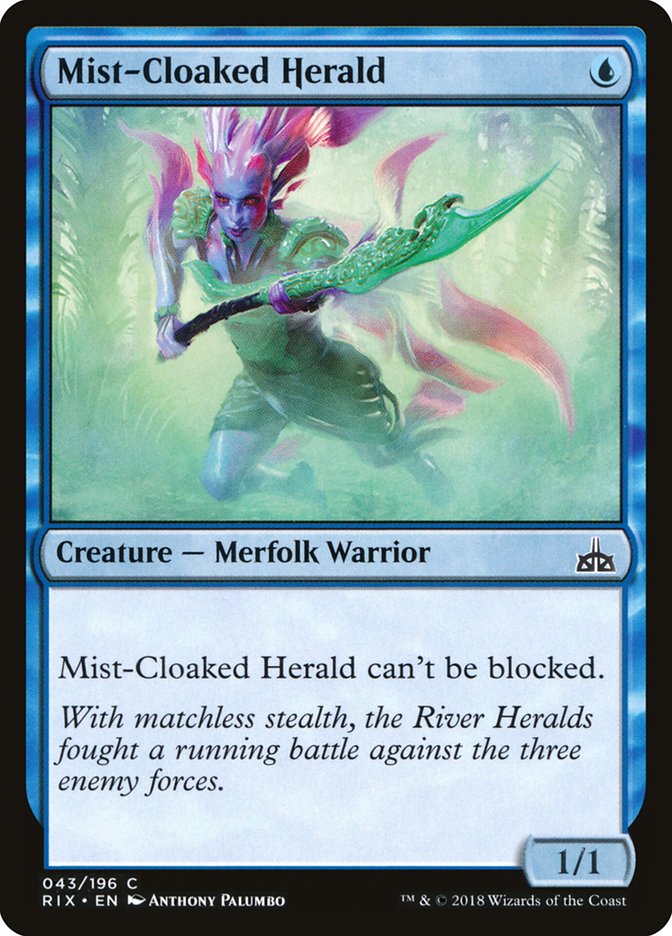Mist-Cloaked Herald [Rivals of Ixalan] (43)