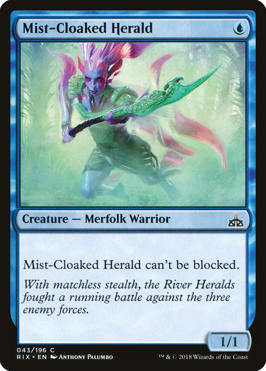Mist-Cloaked Herald [Rivals of Ixalan] (43)