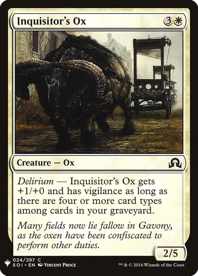 Inquisitor's Ox [The List] (SOI-24)