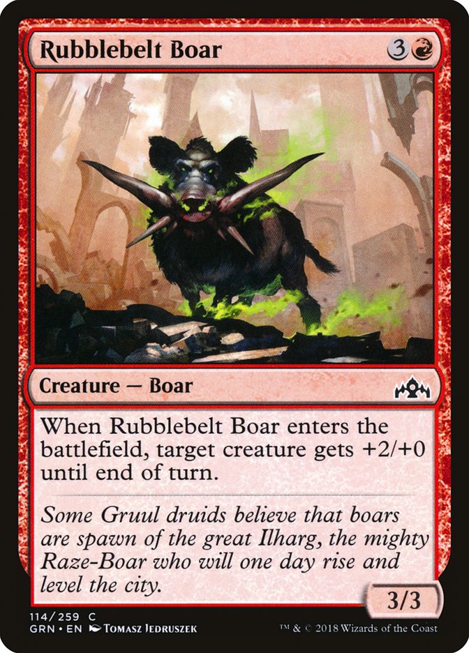 Rubblebelt Boar [Guilds of Ravnica] (114)