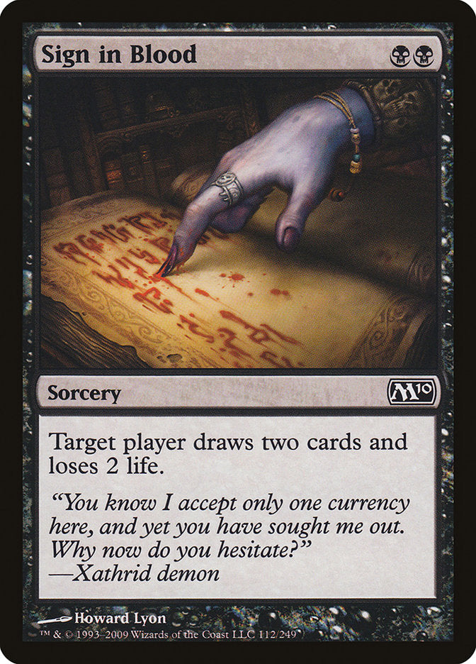Sign in Blood [Magic 2010] (112)