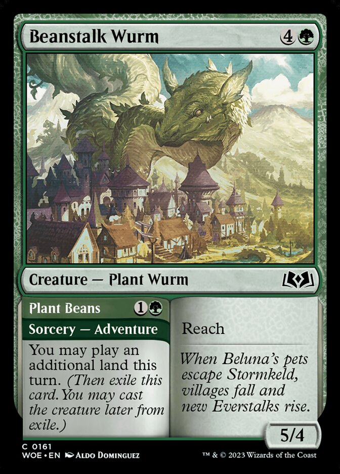 Beanstalk Wurm // Plant Beans [Wilds of Eldraine] (161)