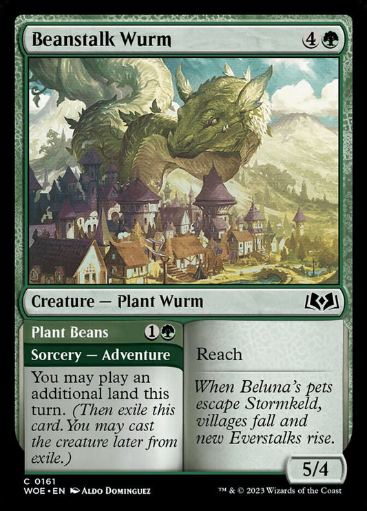 Beanstalk Wurm // Plant Beans [Wilds of Eldraine] (161)