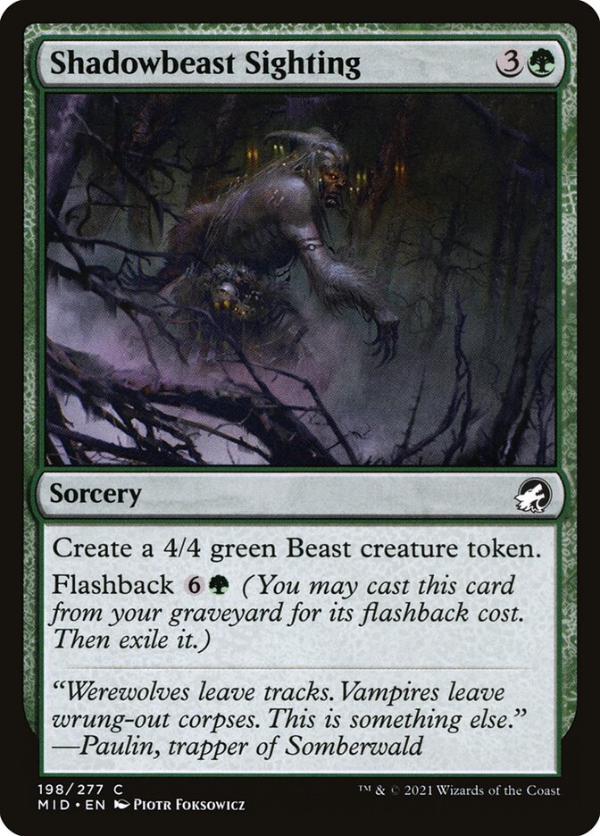 Shadowbeast Sighting [Innistrad: Midnight Hunt] (198)