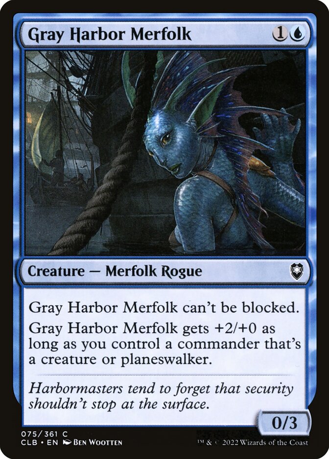 Gray Harbor Merfolk [Commander Legends: Battle for Baldur's Gate] (75)