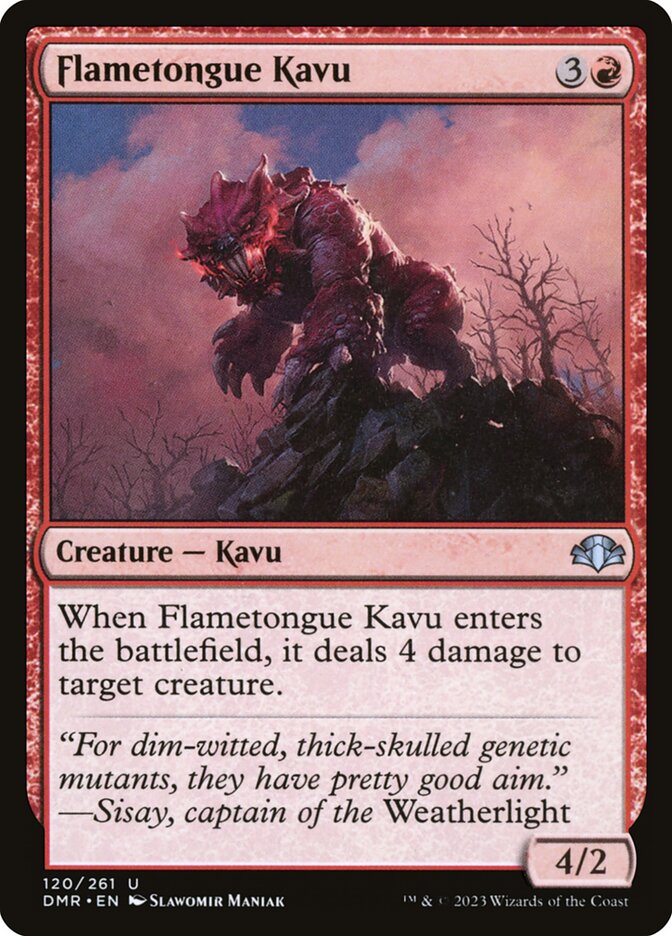 Flametongue Kavu [Dominaria Remastered] (120)