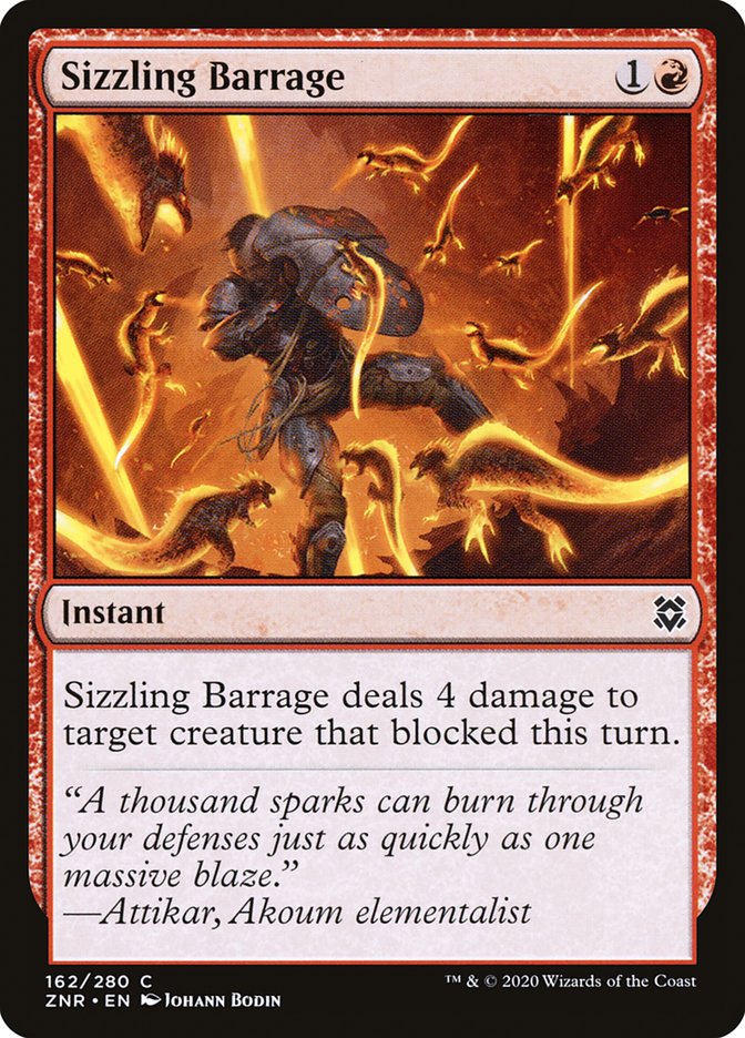Sizzling Barrage [Zendikar Rising] (162)