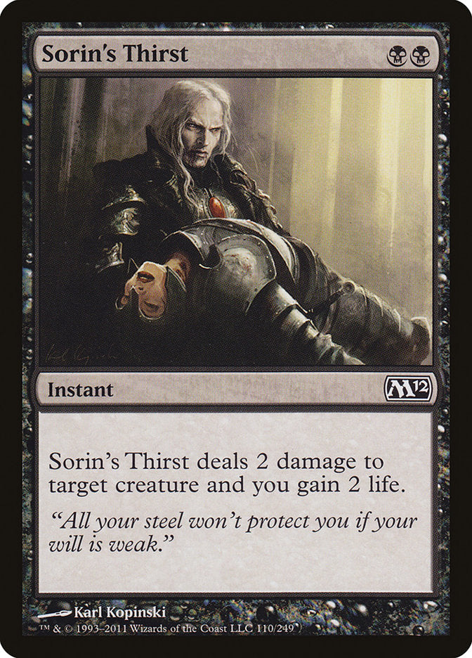 Sorin's Thirst [Magic 2012] (110)