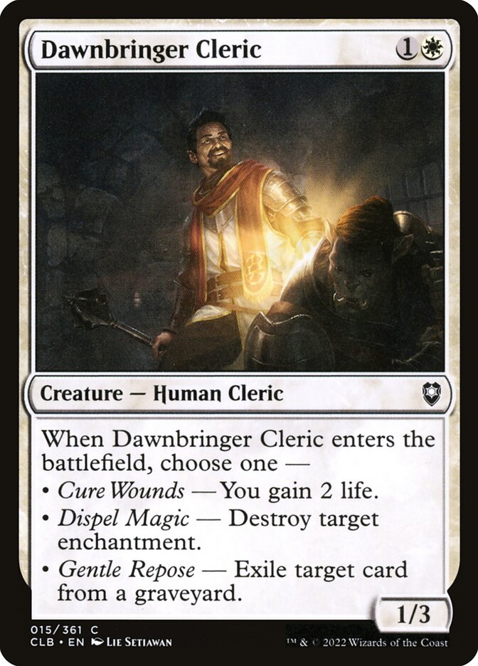 Dawnbringer Cleric [Commander Legends: Battle for Baldur's Gate] (15)
