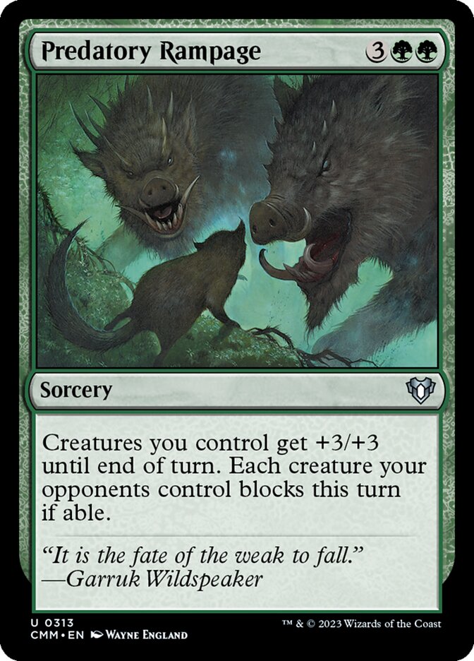 Predatory Rampage [Commander Masters] (313)