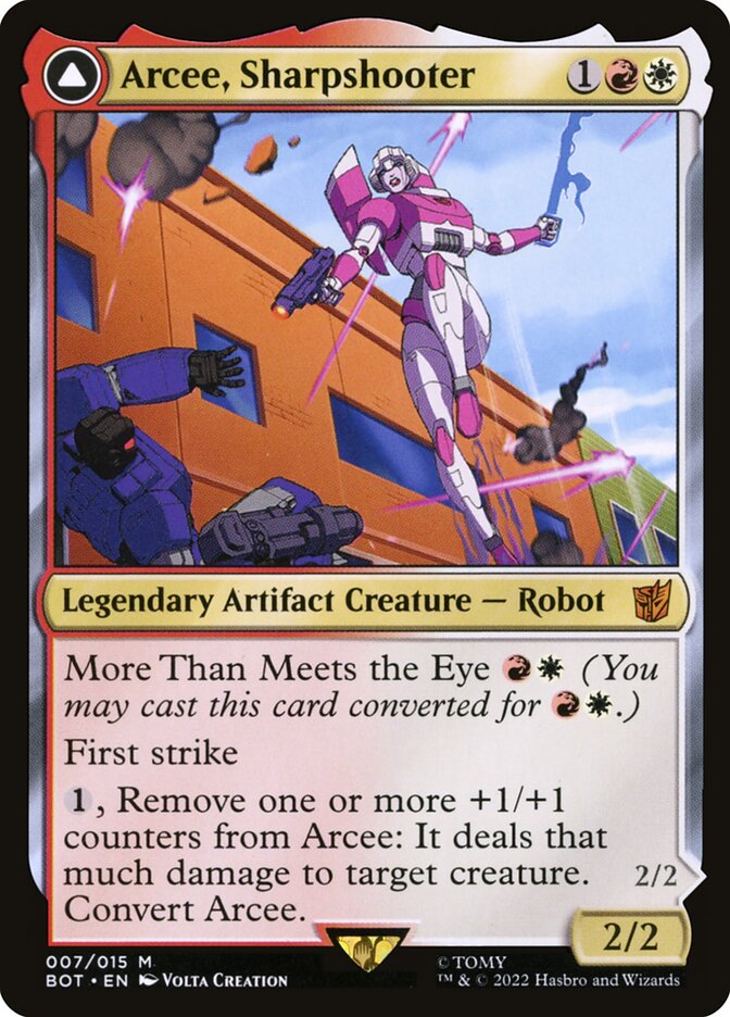 Arcee, Sharpshooter // Arcee, Acrobatic Coupe [Transformers] (7)