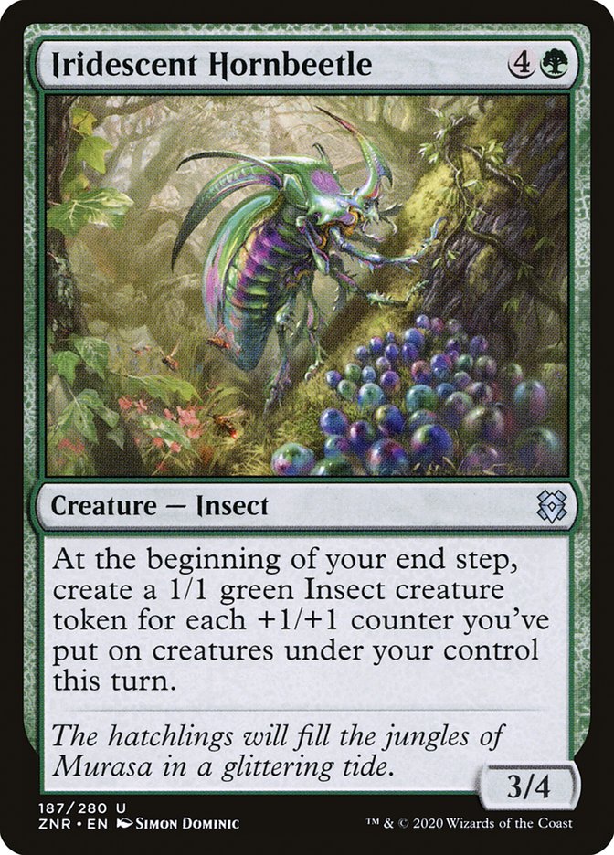 Iridescent Hornbeetle [Zendikar Rising] (187)