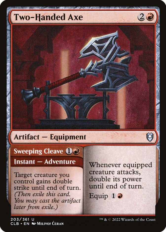 Two-Handed Axe // Sweeping Cleave [Commander Legends: Battle for Baldur's Gate] (203)