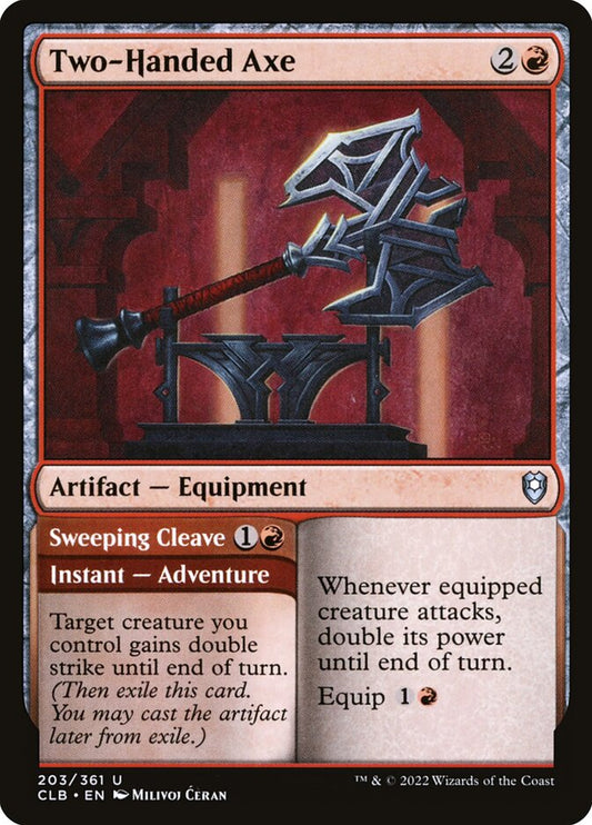 Two-Handed Axe // Sweeping Cleave [Commander Legends: Battle for Baldur's Gate] (203)