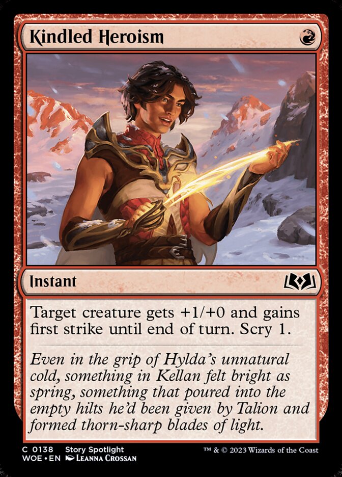 Kindled Heroism [Wilds of Eldraine] (138)