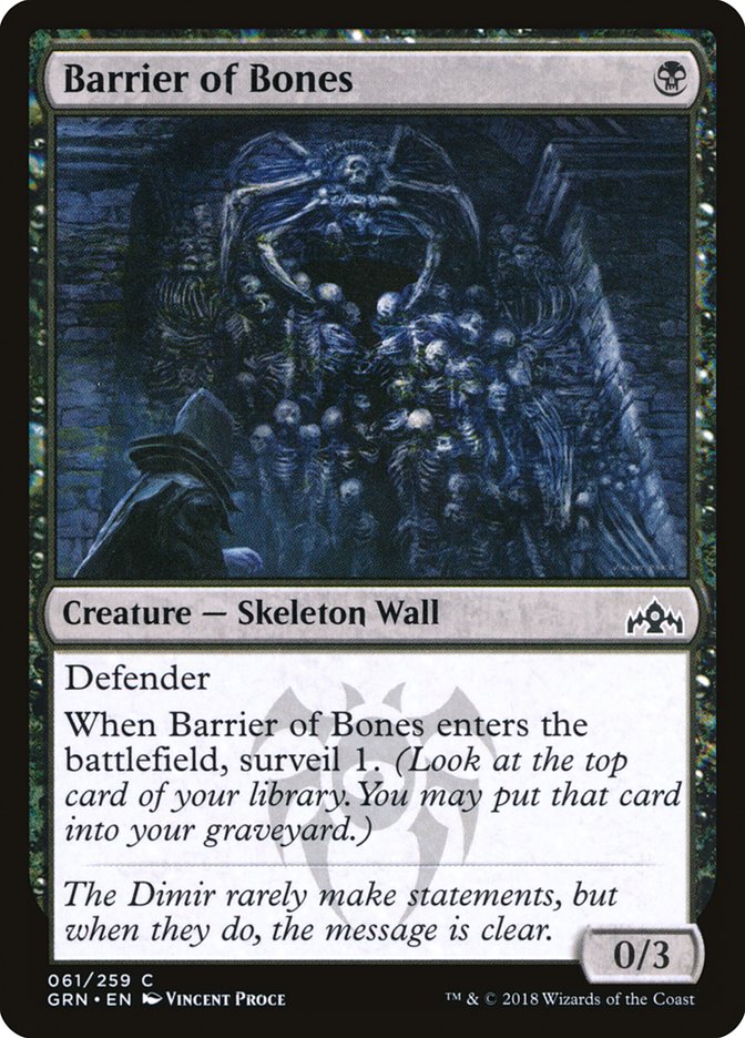Barrier of Bones [Guilds of Ravnica] (61)