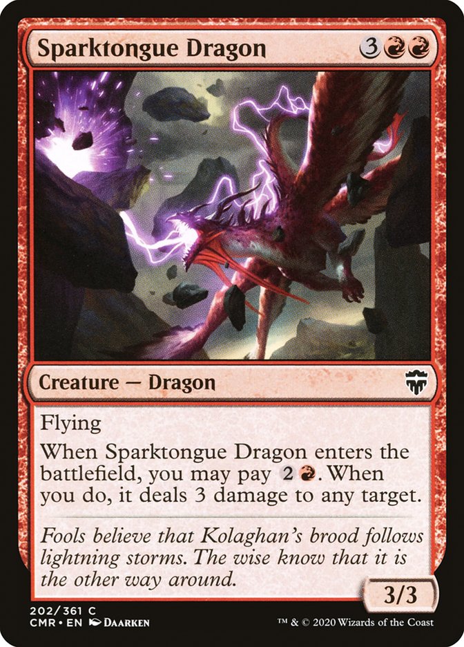 Sparktongue Dragon [Commander Legends] (202)