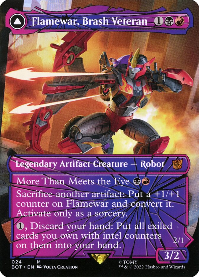 Flamewar, Brash Veteran // Flamewar, Streetwise Operative [Transformers] (24)