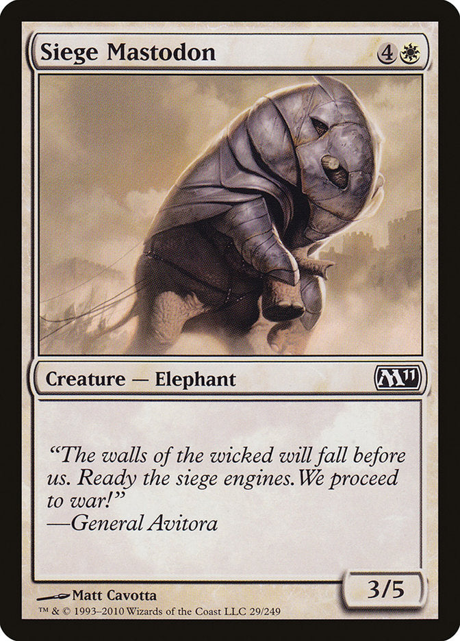 Siege Mastodon [Magic 2011] (29)
