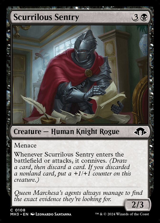 Scurrilous Sentry [Modern Horizons 3] (108)