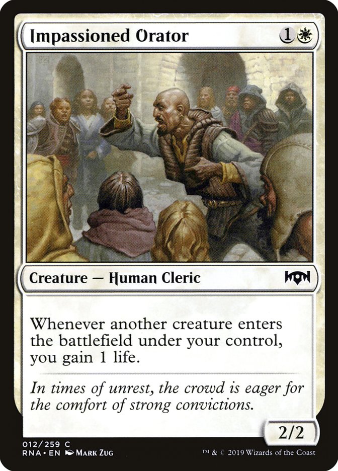 Impassioned Orator [Ravnica Allegiance] (12)