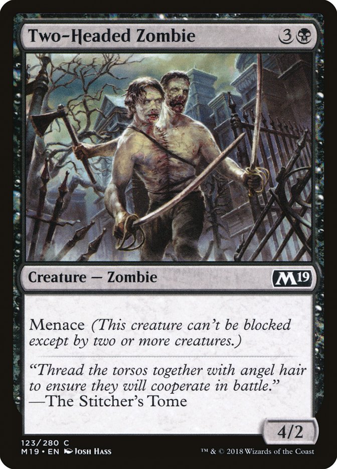 Two-Headed Zombie [Core Set 2019] (123)