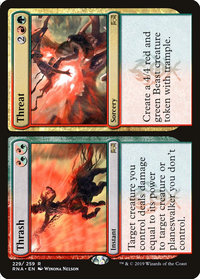 Thrash // Threat [Ravnica Allegiance] (229)