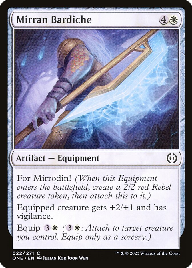 Mirran Bardiche [Phyrexia: All Will Be One] (22)