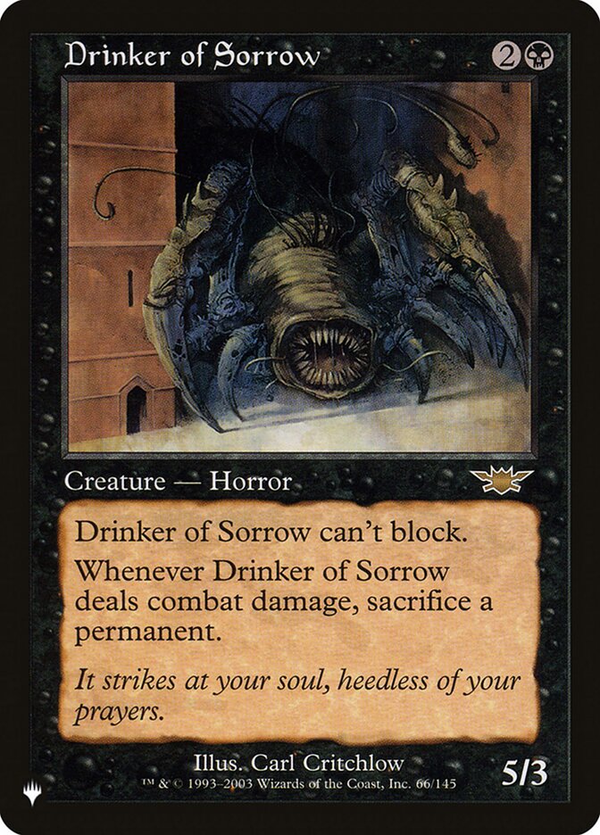 Drinker of Sorrow [The List] (LGN-66)