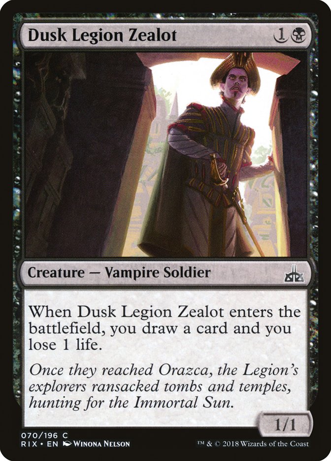 Dusk Legion Zealot [Rivals of Ixalan] (70)